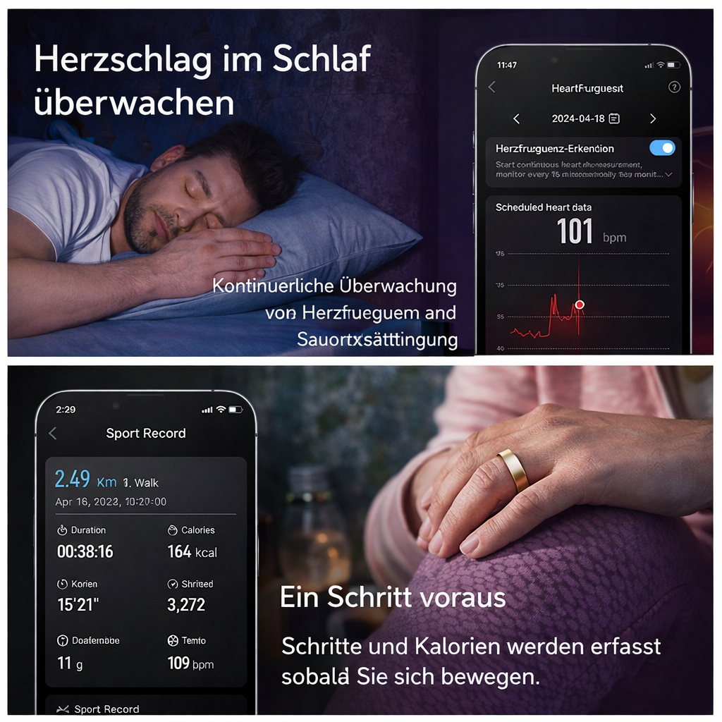 Aurai Ring – Intelligenter Gesundheitsring für Schlaf & Stress